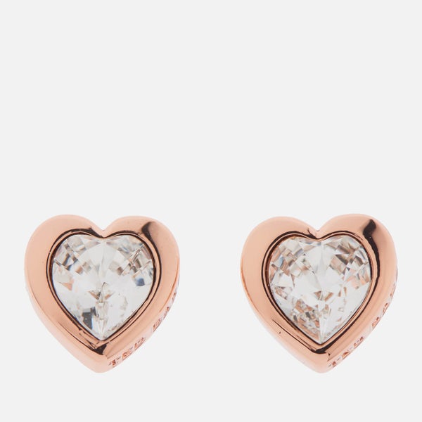 Ted Baker Women's Han Crystal Heart Earrings - Rose Gold/Crystal