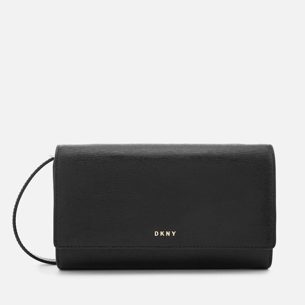 DKNY Women's Bryant Wallet on a String - Black/Gold