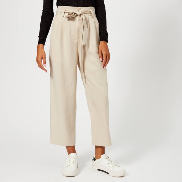 Whistles Women's Paper Bag Belted Trousers - Neutral