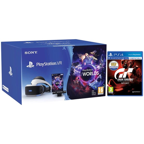 Sony Playstation VR Starter Kit including Playstation Worlds & Gran Turismo: Sport