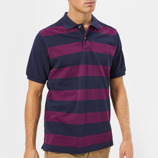Joules Men's Filbert Striped Polo Shirt - Dark Purple Stripe