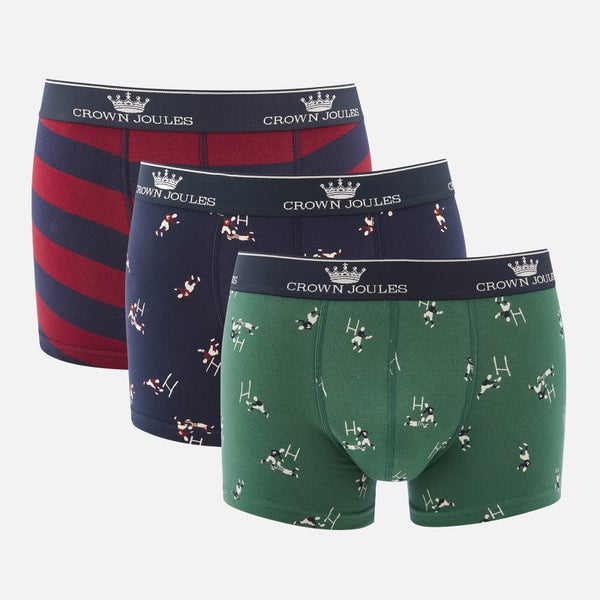 Joules Men's Crown Joules 3 Pack Boxer Shorts - Tackle