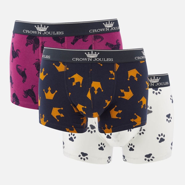 Joules Men's Crown Joules 3 Pack Boxer Shorts - Top Dog