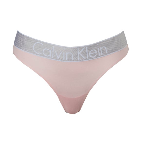 Calvin Klein Women's Logo Band Thong - Pink