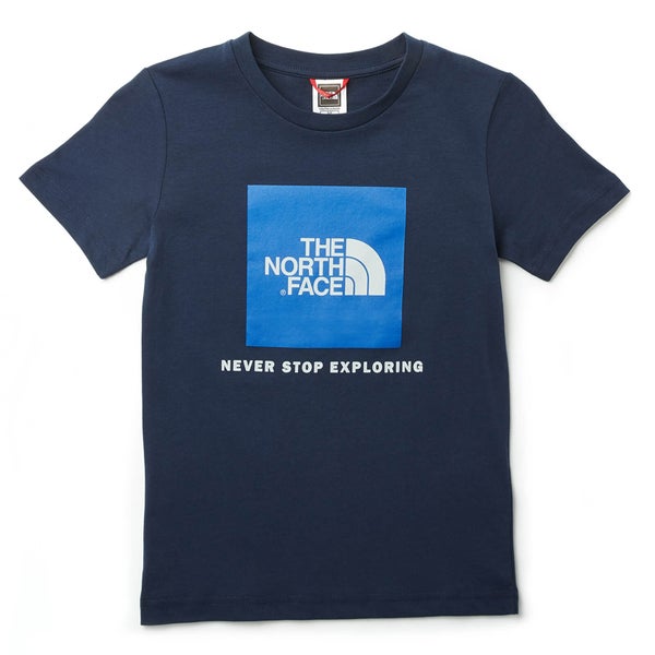 The North Face Boys' Youth Box Short Sleeve T-Shirt - Cosmic Blue/Turkish Sea