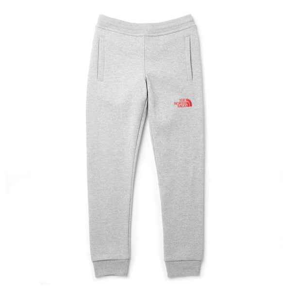 The North Face Boys' Youth Fleece Pants - TNF Light Grey Heather/Atomic Pink