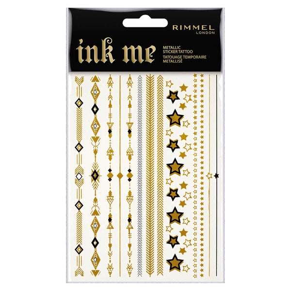 Rimmel Ink Me Metallic Sticker Tattoo Sheets 2-Piece 15g