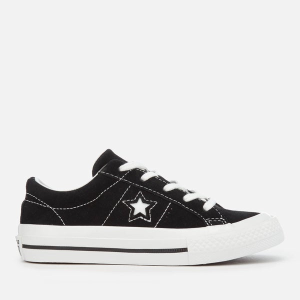 Converse Kids' One Star Ox Trainers - Black/White/White