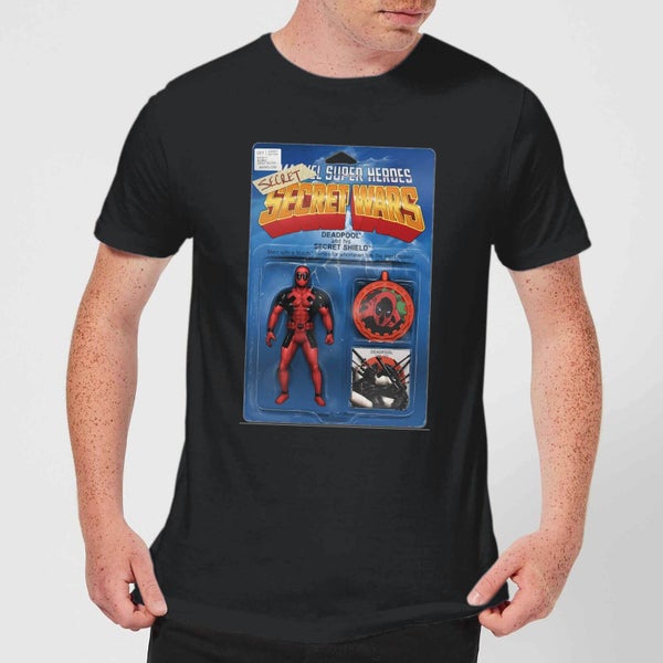 Marvel Deadpool Secret Wars Action Figure Men's T-Shirt - Black