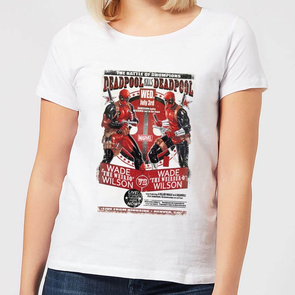 T-Shirt Femme Deadpool Tue Deadpool Marvel - Blanc