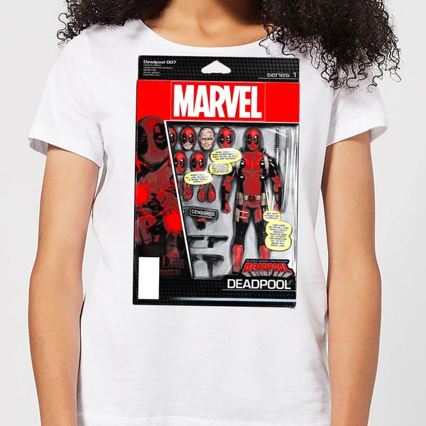 T-Shirt Femme Figurine Deadpool Marvel - Blanc