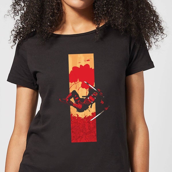 Marvel Deadpool Blood Strip T-shirt Femme - Noir
