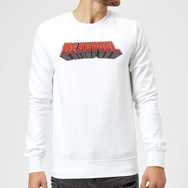 Sweat Homme Logo Deadpool Marvel - Blanc