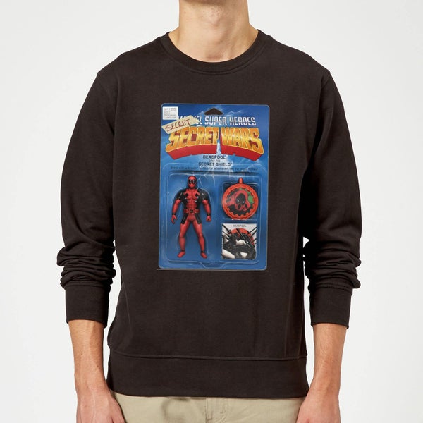 Marvel Deadpool Secret Wars Action Figure Sweatshirt - Black