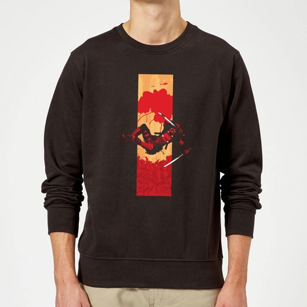 Marvel Deadpool Blood Strip Pullover - Schwarz