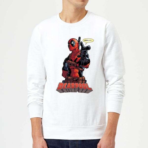 Marvel Deadpool Hey You Sweatshirt - White