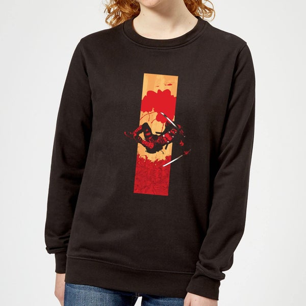 Marvel Deadpool Blood Strip Women's Sweatshirt - Black