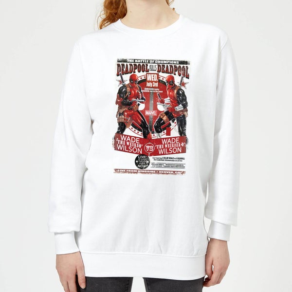 Marvel Deadpool Kills Deadpool Women's Sweatshirt - White
