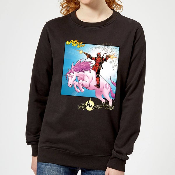 Marvel Deadpool Unicorn Battle Women's Sweatshirt - Black
