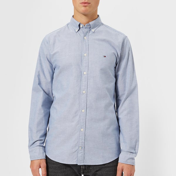 Tommy Hilfiger Men's Engineered Oxford Long Sleeve Shirt - Estate Blue