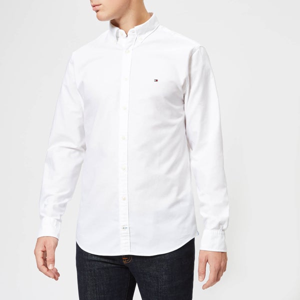 Tommy Hilfiger Men's Engineered Oxford Long Sleeve Shirt - Bright White