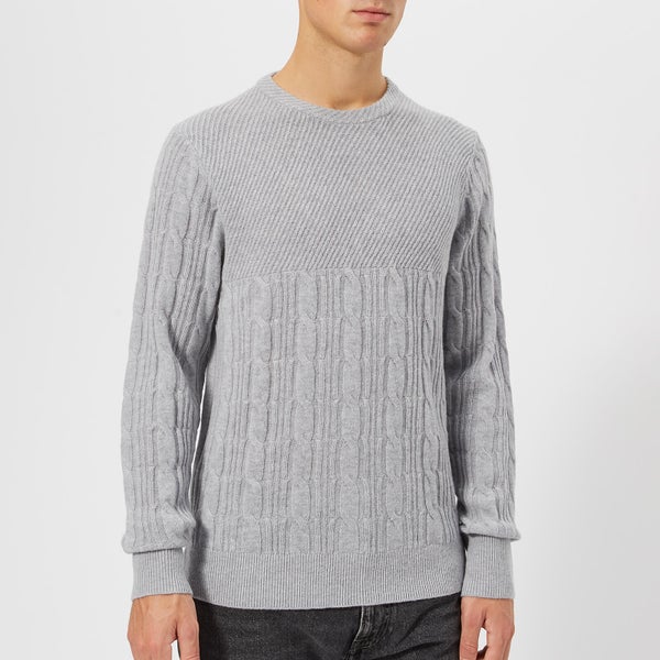Tommy Hilfiger Men's Mixed Cable Knit Jumper - Quicksilver Heather