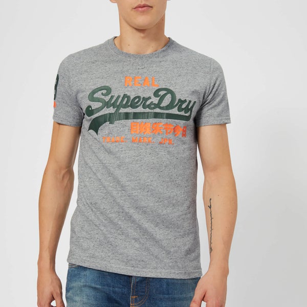 Superdry Men's Vintage Logo Duo T-Shirt - Grey Snowy