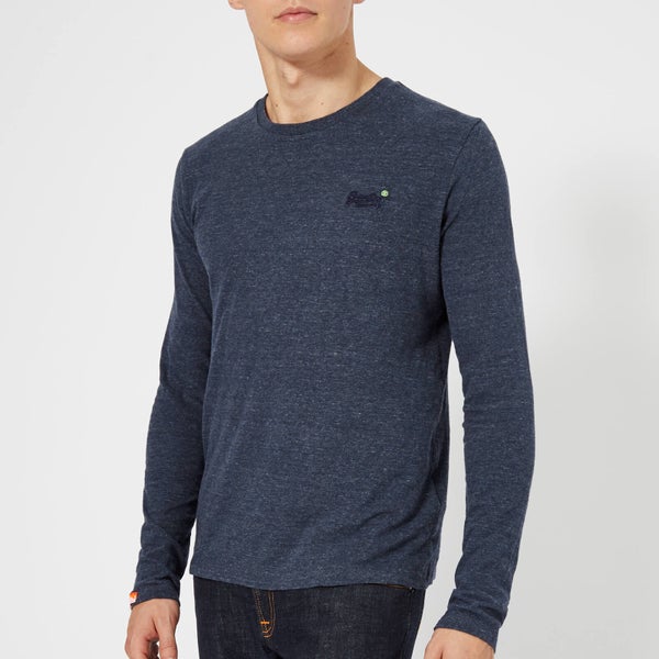 Superdry Men's Orange Label Vintage Embroidery Long Sleeve T-Shirt - Ravine Blue Grit