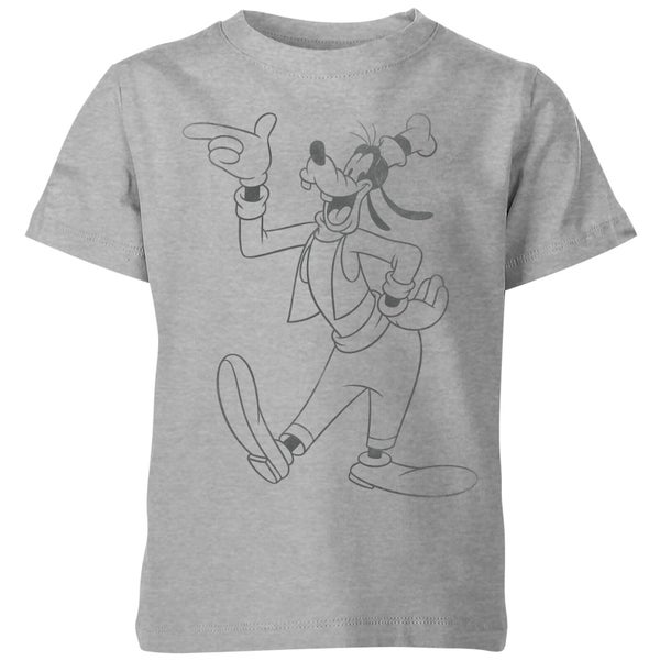 Disney Goofy Klassieke Pose Kinder T-Shirt - Grijs