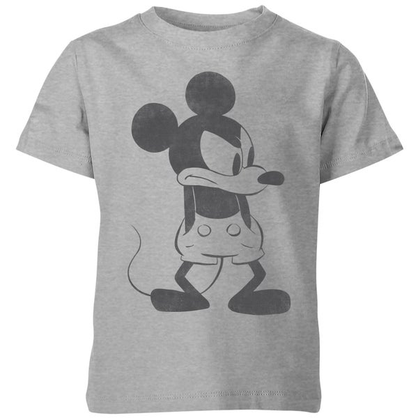 Disney Angry Mickey Mouse Kinder T-Shirt - Grau