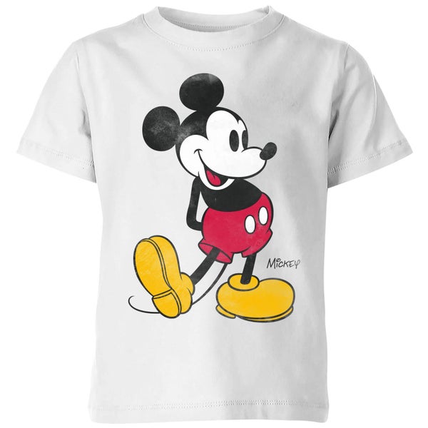 T-Shirt Enfant Disney Mickey Mouse Pose Classique - Blanc