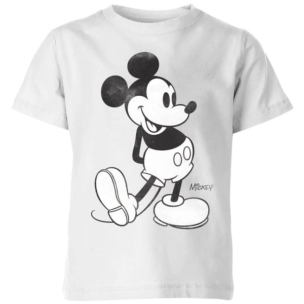 Disney Mickey Mouse Lopend Kinder T-Shirt - Wit