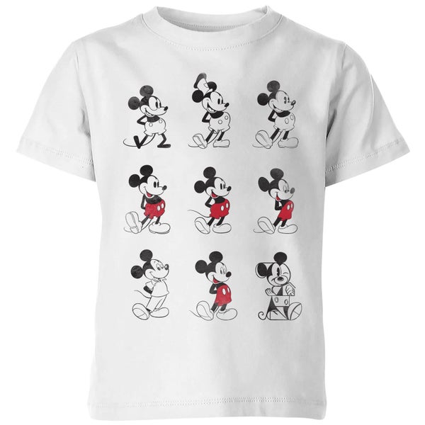 Disney Evolution Nine Poses Kids' T-Shirt - White