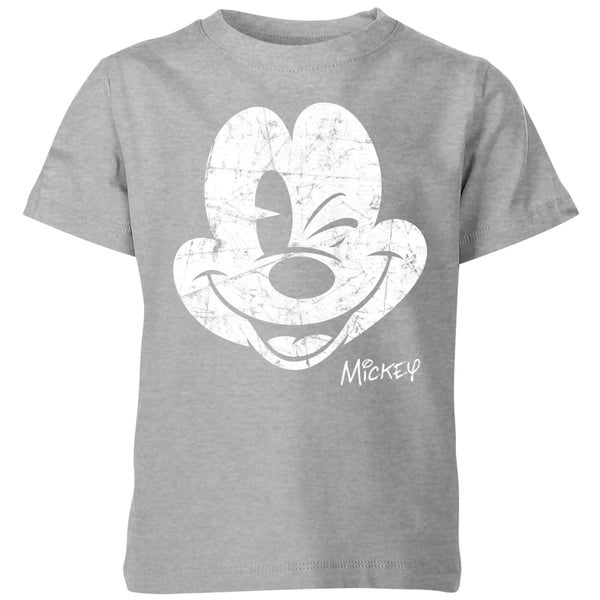 Disney Worn Face Kinder T-Shirt - Grau