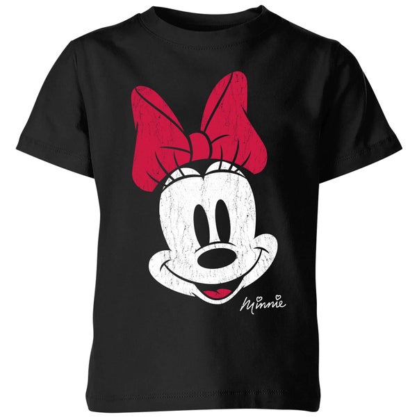 Disney Minnie Face Kids' T-Shirt - Black