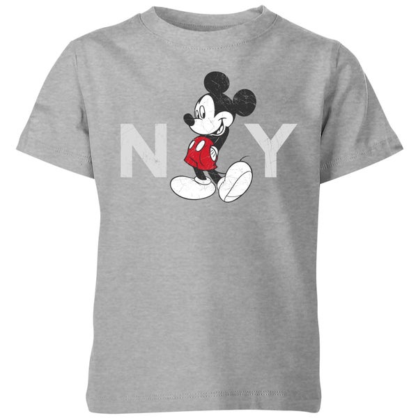 T-Shirt Enfant Disney Mickey Mouse NY - Gris
