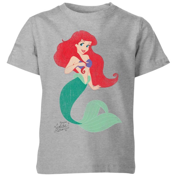Disney De Kleine Zeemeermin Ariel Kinder T-Shirt - Grijs