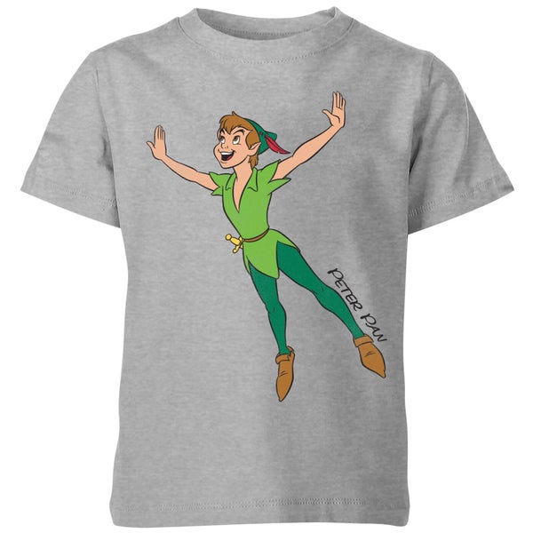 T-Shirt Enfant Disney Peter Pan qui Vole - Gris