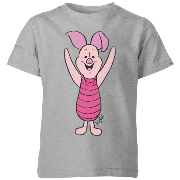 Disney Winnie The Pooh Piglet Classic Kids' T-Shirt - Grey