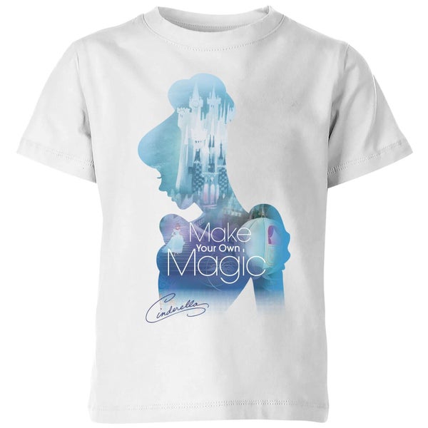 T-Shirt Enfant Disney Silhouette Princesse Cendrillon - Blanc