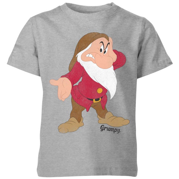 Disney Snow White Grumpy Classic Kids' T-Shirt - Grey