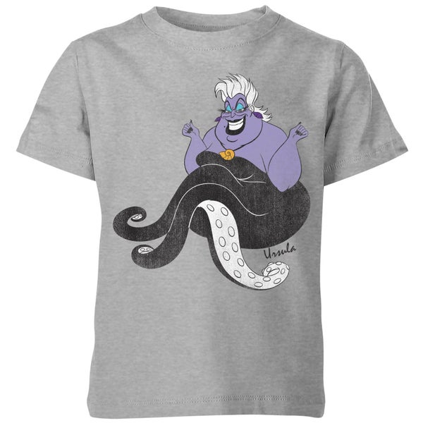 Disney De Kleine Zeemeermin Ursula Kinder T-Shirt - Grijs