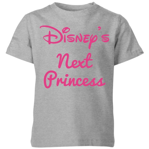 T-Shirt Enfant Qui Sera la Nouvelle Princesse Disney - Gris