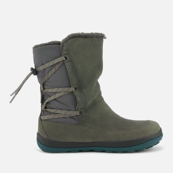 Camper Women's Suede Flat Boots - Medium Grey