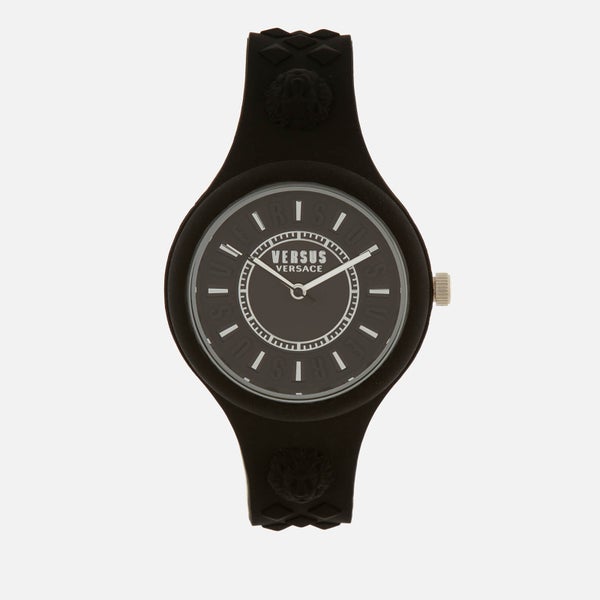 Versus Versace Men's Fire Island Bicolor Silicone Watch - Black/White