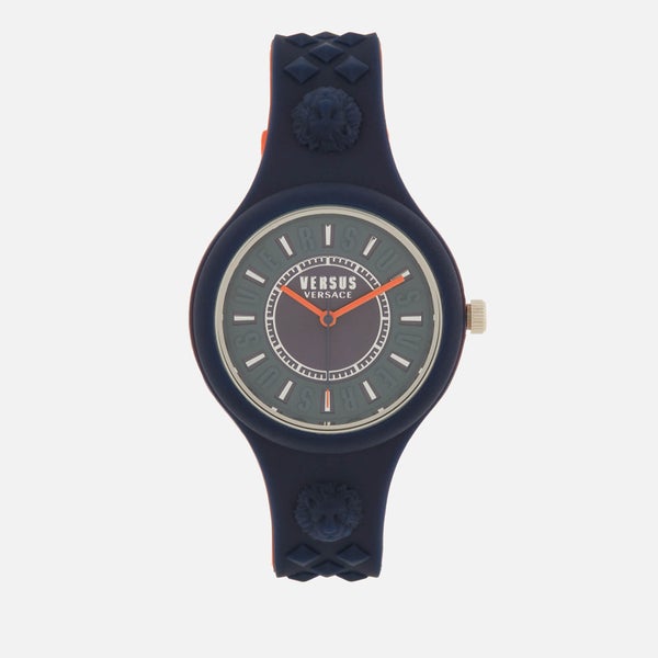 Versus Versace Men's Fire Island Bicolor Silicone Watch - Navy/Red