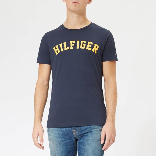 Tommy Hilfiger Men's Short Sleeve Logo T-Shirt - Navy/Citrus