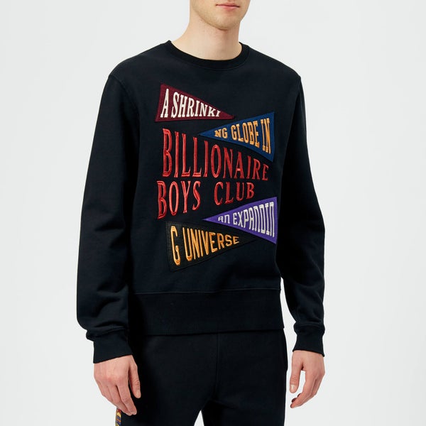 Billionaire Boys Club Men's Pennant Applique Crew Neck Sweatshirt - Black