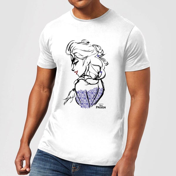 T-Shirt Homme La Reine des Neiges - Croquis Elsa - Blanc