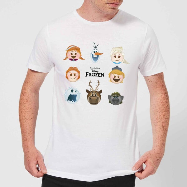 T-Shirt Homme La Reine des Neiges - Emoji - Blanc